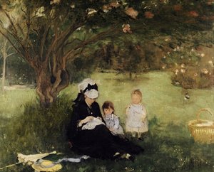 モールコートのライラックの下、1874